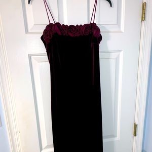 dark purple VELVET womens dress - nightway collections -